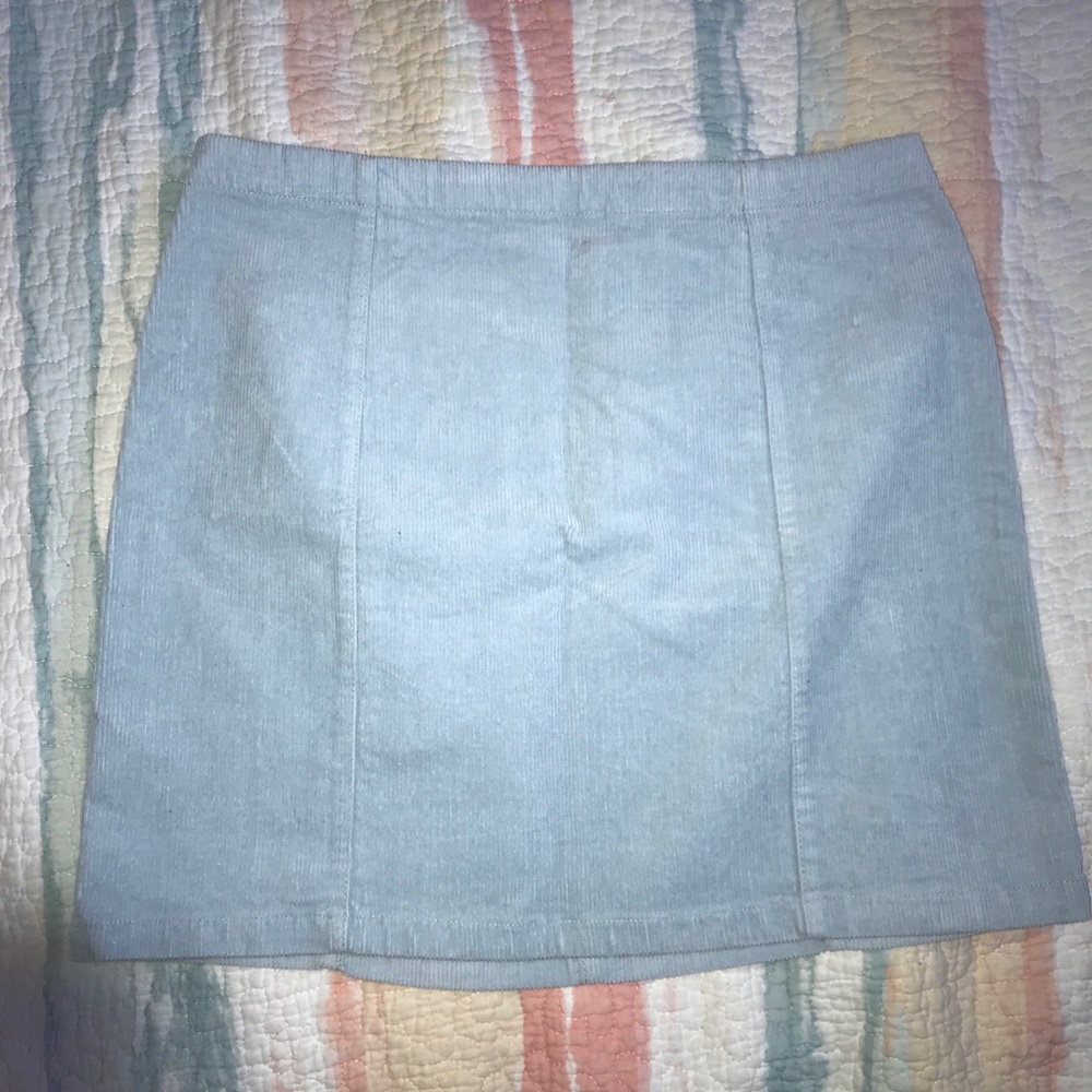 Light Blue Corduroy Skirt